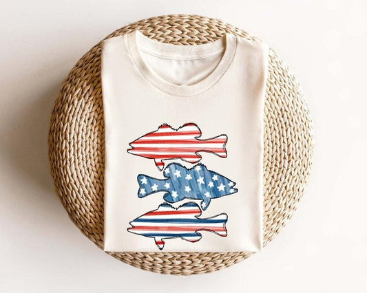 Boys fishing American Flag T-Shirt, 4th Of July Sweatshirt, 4th of July Bass Shirt, Usa Shirt, Fourth Of July Shirt, Patriotic Shirt, 4th Of July