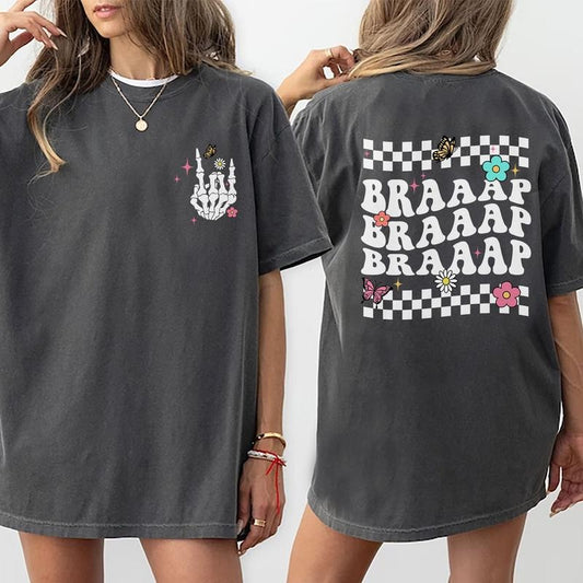 Braaapp I'm Busy Shirt, Motocross Graphic Tee, Mama Dirt Bike Shirt, Gift For Vehicle Lover, Motorbike Mom T-Shirts, Comfy Oversized T-Shirt, Tops For Women, Womenswear Cotton Fabric Relaxed Chic Style