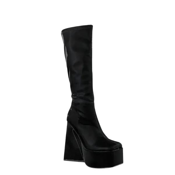 Bratz Doll Calf High Chunky Abstract Heel Boot - High Chunky Design, Faux Fur, Versatile for Casual and Formal Occasions...