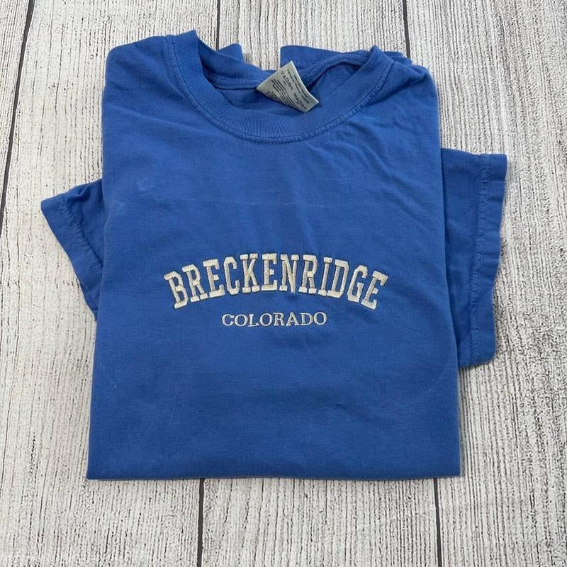 Breckenridge Colorado embroidered T-shirt; gift for teachers