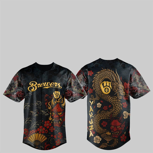 Brewers Yakuza Dragon Oni Jersey 2025 - Grishko.com