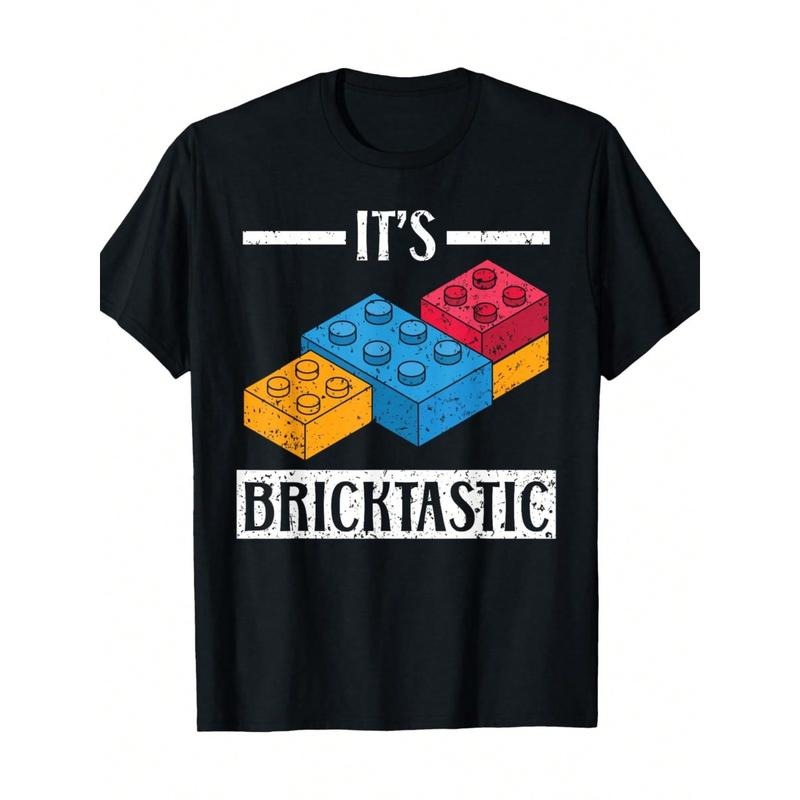 Bricktastic Master Architect - Cotton Men'WB shield Short Sleeve T-Shirt | Casual Gunpla brand Comfortable, Geometric...