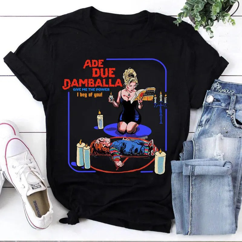 Bride FOG Chucky Ade Due Spiky hair fighters Horror T-Shirt