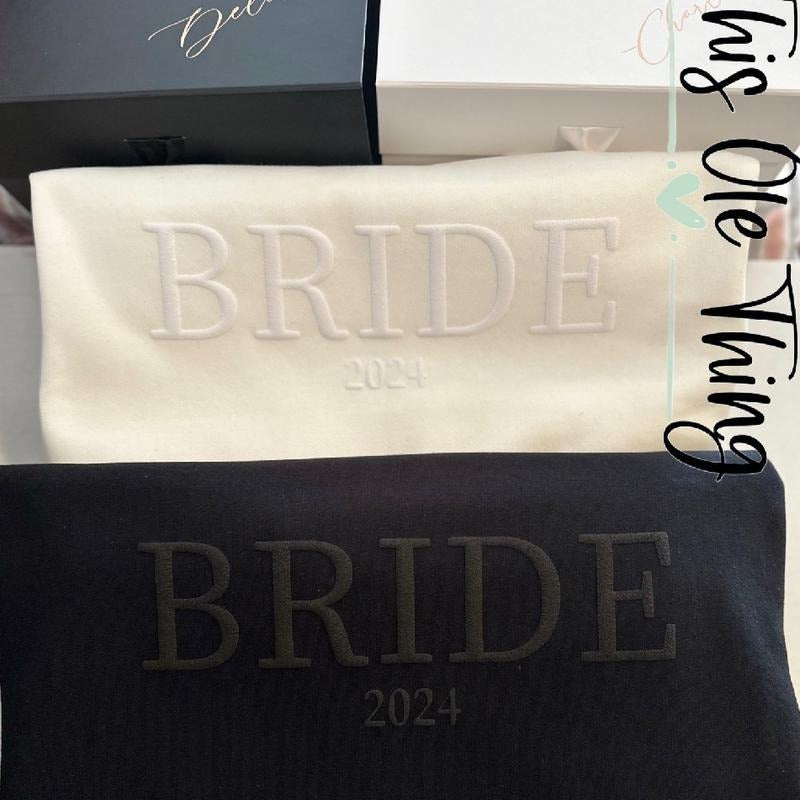 Bride sweatshirt Comfortable Womenswear Simple Love Sweaters Tops FOG material T-Shirts, Hoodie | DripVista.com
