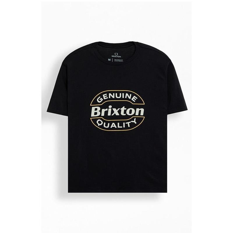 Brixton Men's Black Keaton T-Shirt Hoodie, Sweatshirt | DripVista.com