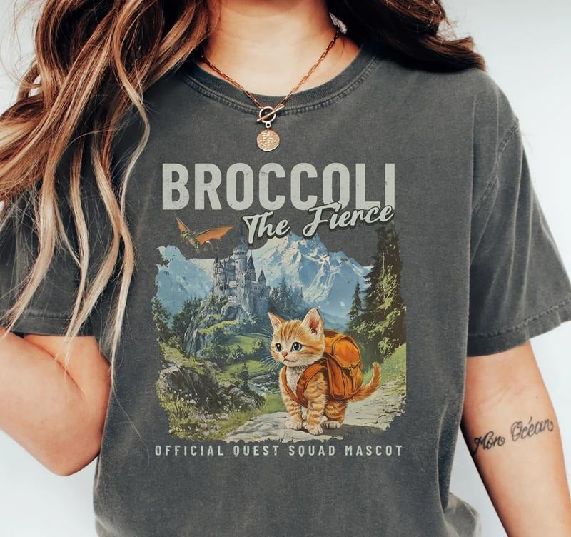 Broccoli The Fierce T-Shirt, Quest Squad Mascot Sweatshirt, Fourth Wing Inspired Shirt, Dragon Rider Tee, Sworn Protector...