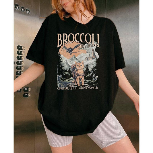 Broccoli the Fierce tshirt, Sworn Protector of the Quest Squad, Fourth Wing Sweatshirt, Fantasy Bookish, Dragon Rider Gift X8GYN