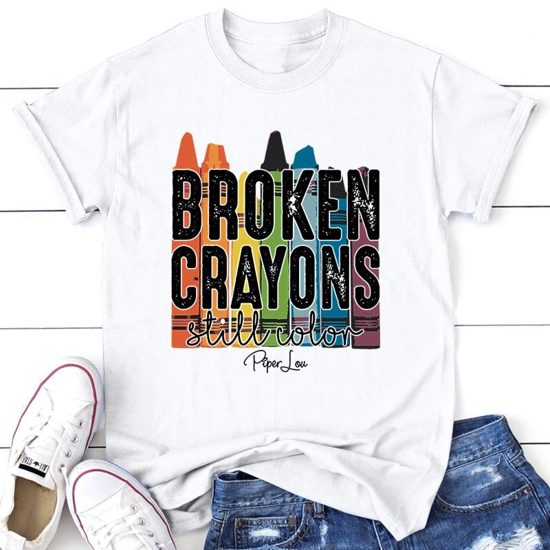 Broken Crayons Still Color Tee Classic Collar Hoodie, Sweatshirt | DripVista.com