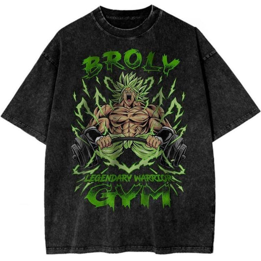 Broly Dragon Ball Z Anime Mineral Wash T-Shirt , Menswear Top, Womenswear Top Underwear Streetwear, Fresh Styles, Updated for