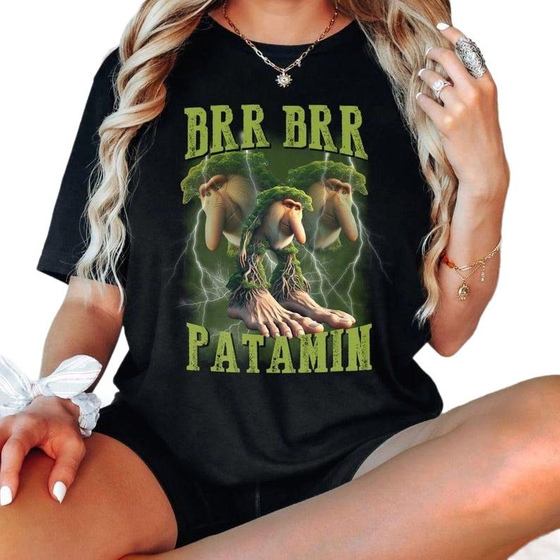 Brr Brr Patapim Meme Shirt, Funny Baseball Bat Dank Tee, Italian Brainrot T-Shirt, Unhinged Weirdcore Internet Humor Tee