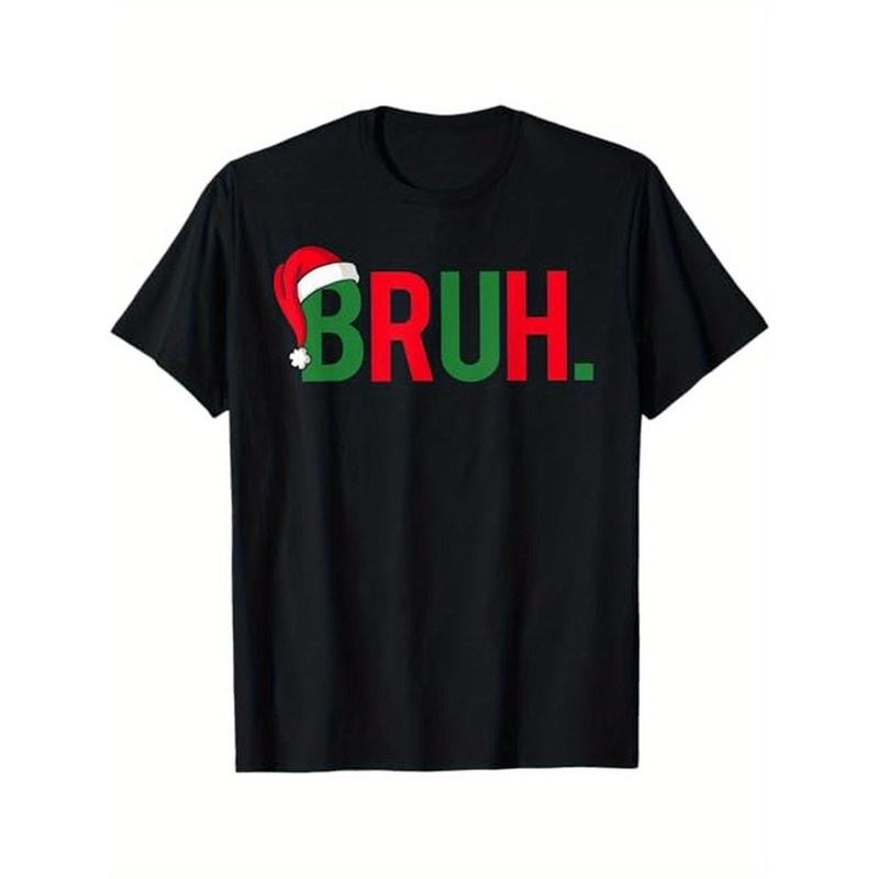 Bruh Meme Funny Saying Bro Greeting Teens Boys Men Christmas T-Shirt, 100% Cotton, Halloween Thanksgiving Christmas Gift...