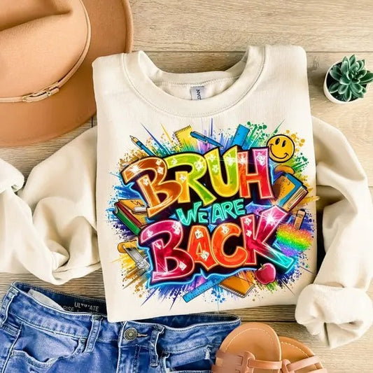 Bruh We are Back Shirt, Back to school Shirt, Retro School Shirt ,Teachers, Students, Funny Teacher Quote  T-shirt, sweater and Hoodie