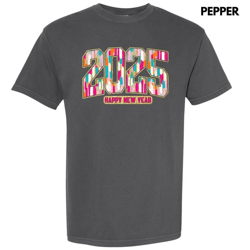 Brushstroke 2025 New Year Comfort Colors T-Shirt 'NLB' Hoodie, Sweatshirt | DripVista.com