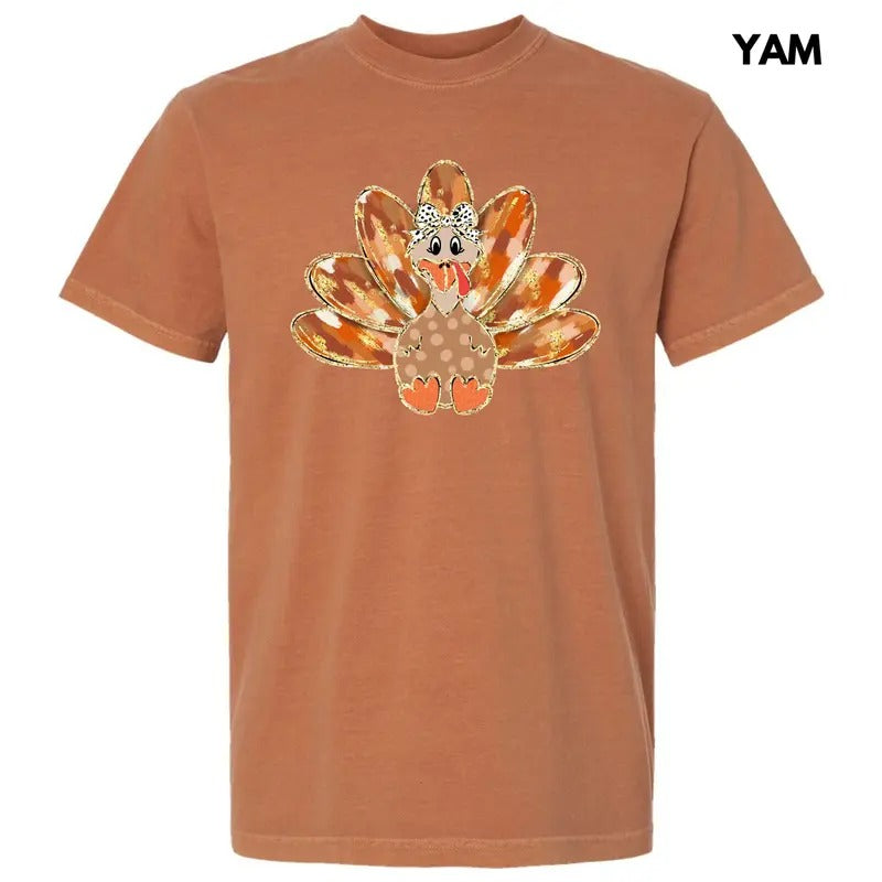 Brushstroke Autumn Turkey Comfort Colors T-Shirt 'NLB' Hoodie, Sweatshirt | DripVista.com