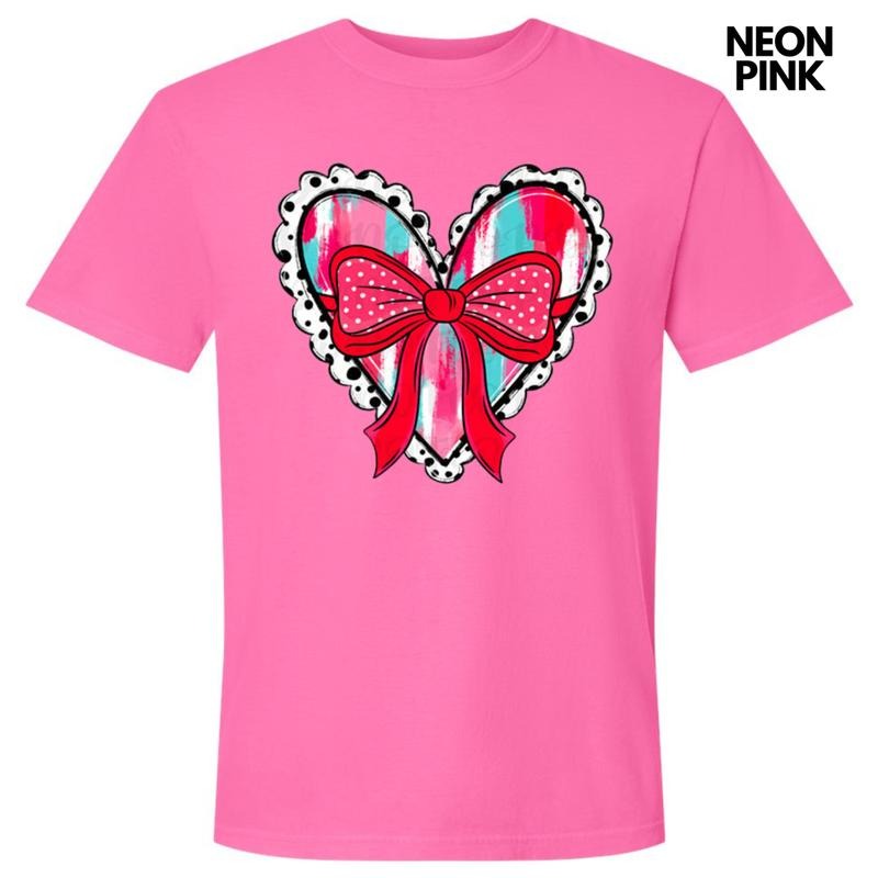 Brushstroke Coquette Heart Comfort Colors T-Shirt Hoodie, Sweatshirt | DripVista.com