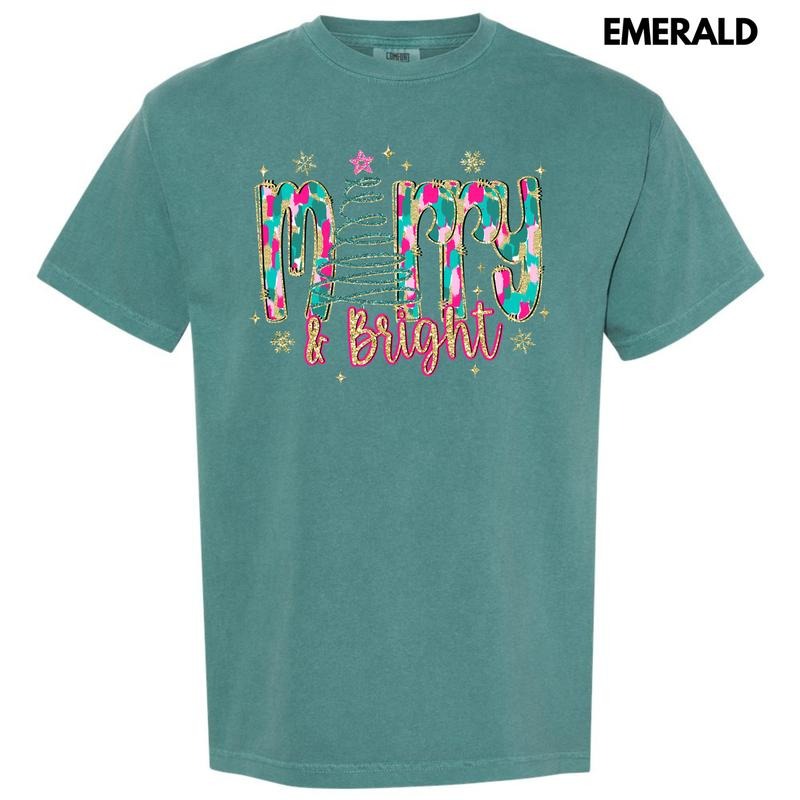 Brushstroke Merry & Bright Comfort Colors T-Shirt 'NLB'