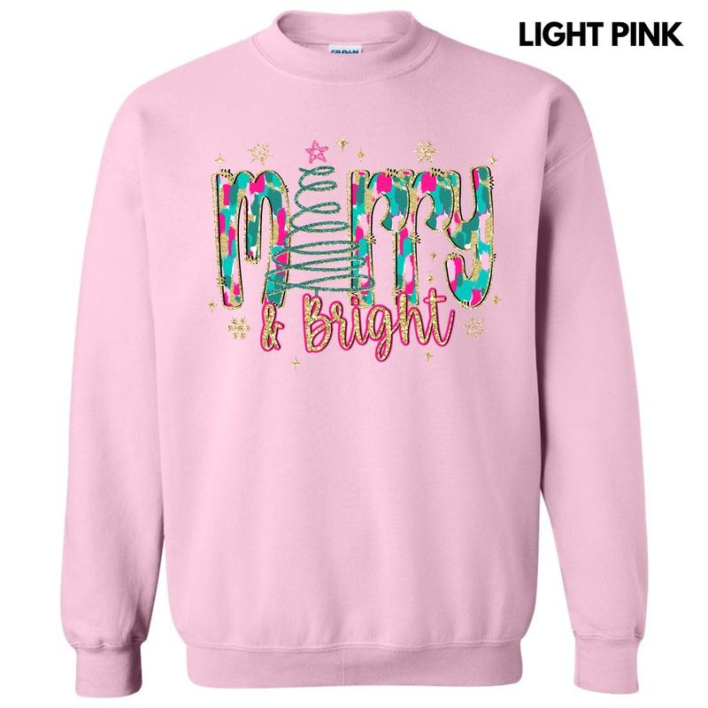 Brushstroke Merry & Bright Sweatshirt 'NLB' T-Shirts, Hoodie | DripVista.com