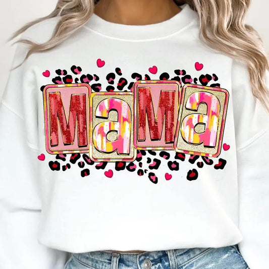 Brushstroke Not Glitter Mama Valentine Sweatshirt, Mama And Mini Valentines Day Sweatshirt, Valentine Heart Mama Sweatshirt