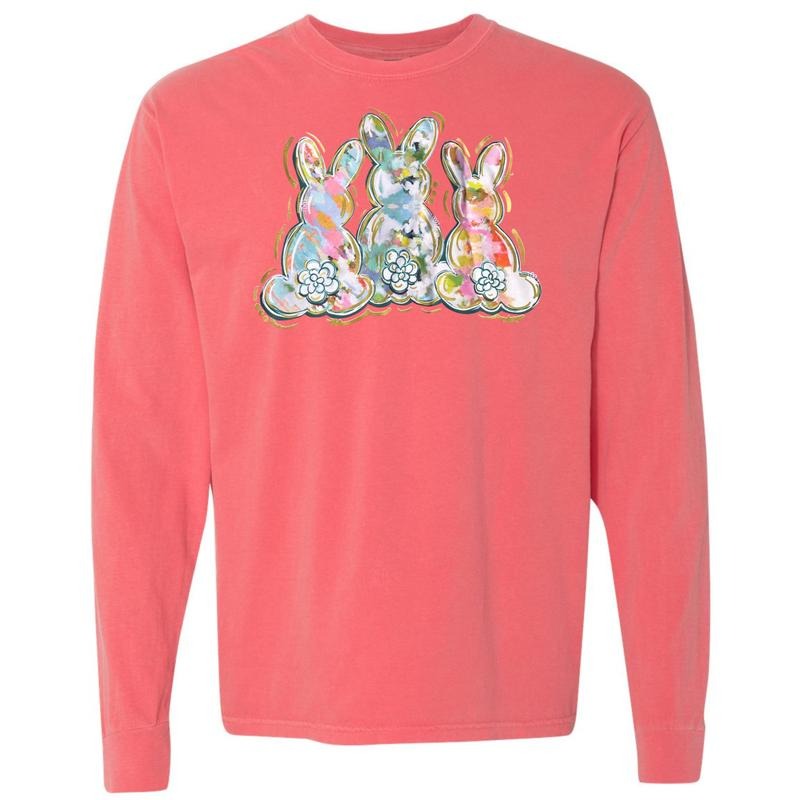Brushstroke Peter Cottontail Long Sleeve Comfort Colors T-Shirt Hoodie, Sweatshirt | DripVista.com