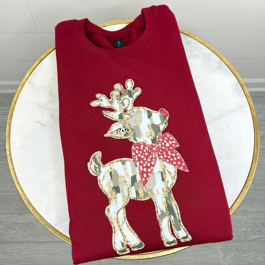 Brushstroke Reindeer Sweatshirt 'NLB'