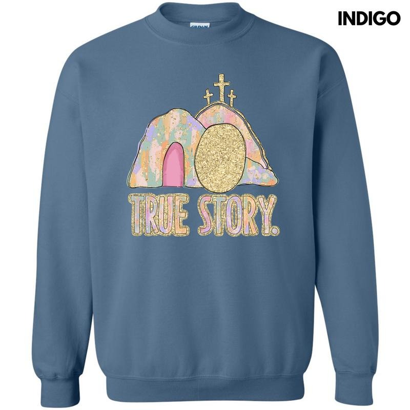 Brushstroke True Story Sweatshirt 'NLB' T-Shirts, Hoodie | DripVista.com