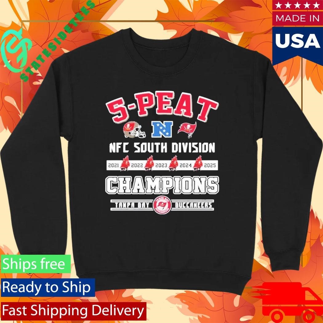Buccaneers 5 Peat NFC South Champions 2025 Shirt