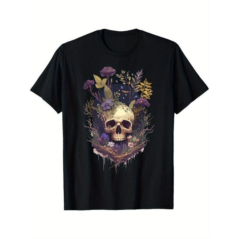Bucolic Skull Mushroom collector Morels mycologist Goth T-shirt Made in USA Hoodie, Sweatshirt | DripVista.com