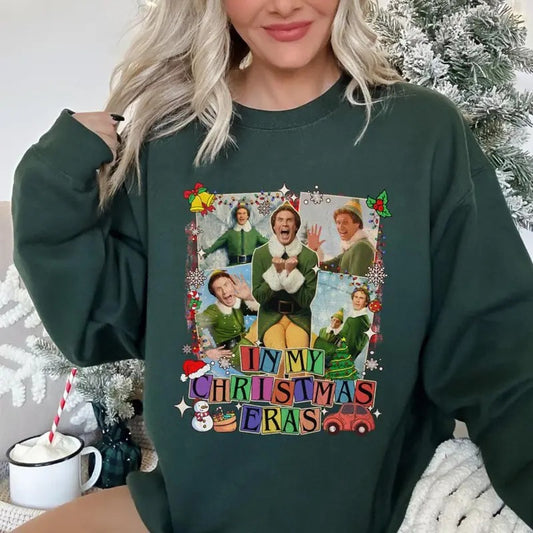 Buddy In My Christmas Era Sweatshirt, Christmas Buddy Elf Tee Shirt, Elf Movie Christmas Sweater, Vintage Xmas Movie Tee, Holiday Gifts