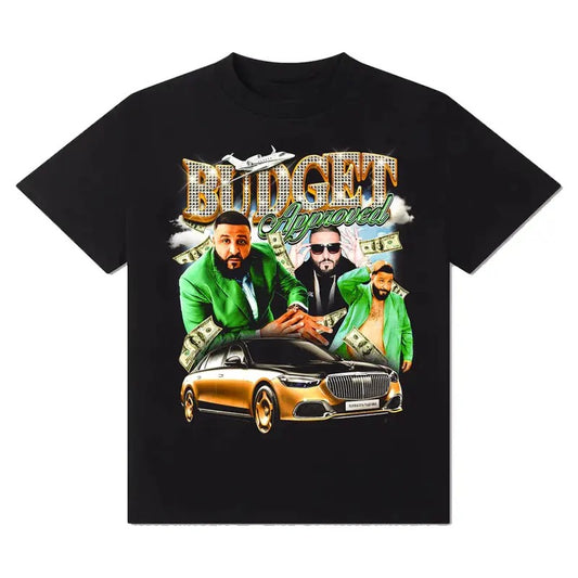 Budget Approved T-Shirt! Cotton Casual Crew Neck Slim-fitting Plain Floral Striped Black Menswear Outfit 3000 BC clothes