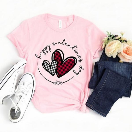Buffalo Plaid Heart Valentines Day Shirt,valentines Day Shirts For Woman,heart Shirt,cute Valentine Shirt,valentines Day Gift,couple Shirt