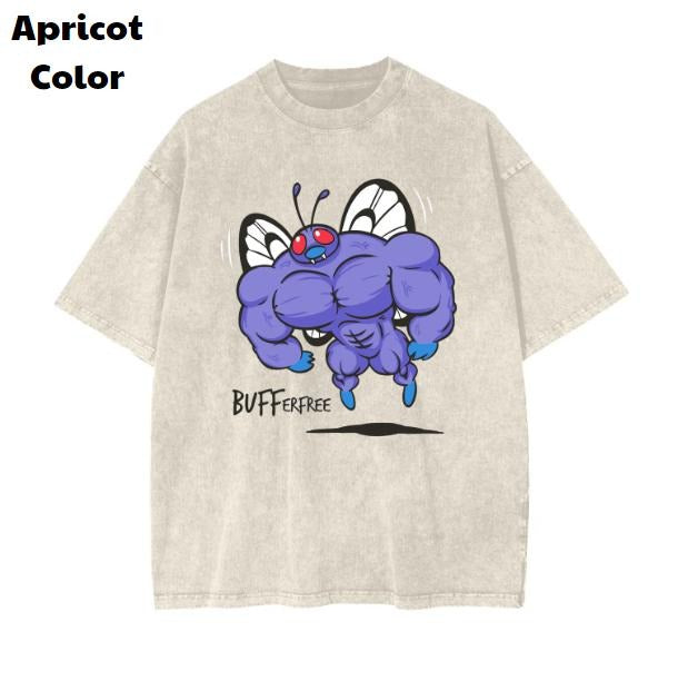 Bufferfree Vintage Graphic Tees, Butterfree T-Shirt, Pokemon Anime Shirt, Unisex Gym T-Shirt, Gift For Men Women, Menswear Womenswear Streetwear