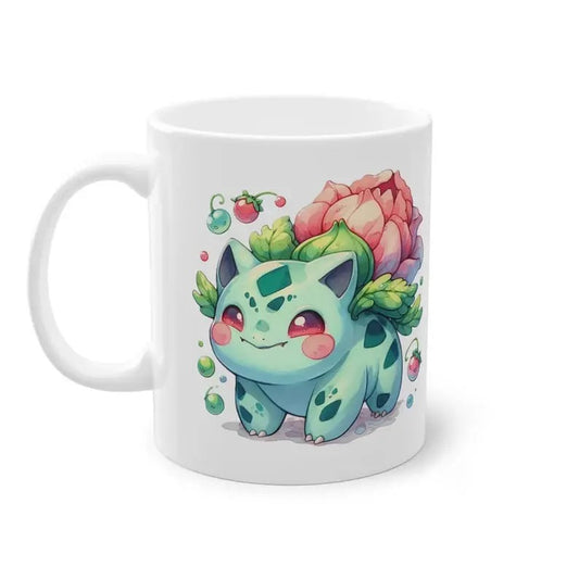 Bulbasaur Mug, Coffee Mug Tea Mug Videogame Lover Gift Idea Present Decor Kitchenware Drinkware Beautiful Game Design 11oz Bulbasaur