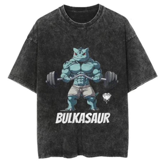 Bulkasaur Wash Shirt, PKM Anime Mineral T-Shirt, Pokemonn Gym Tee, Soft Fabric, Feels Great All Day, Laid-Back Vibe, Always in
