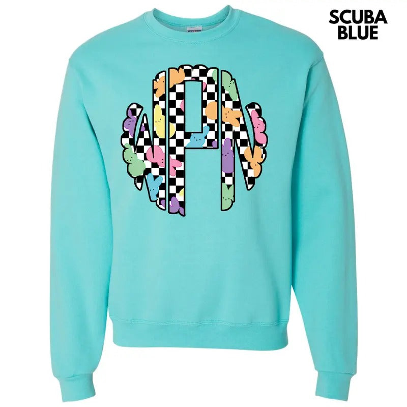 Bunny Checkered Monogram Sweatshirt 'NLB'