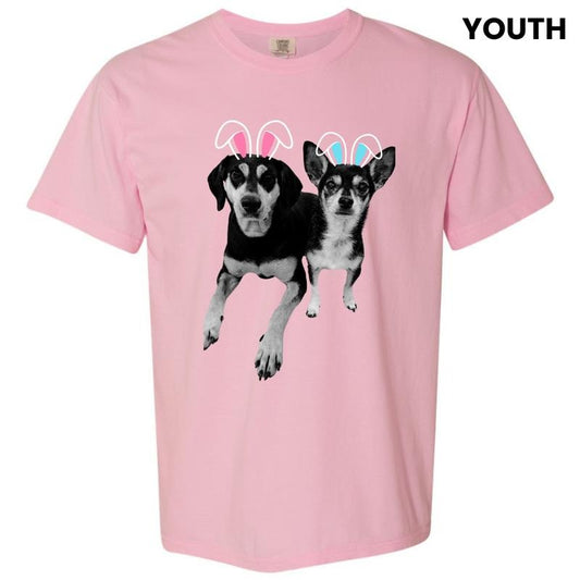 *** Bunny Ear Custom Comfort Colors T-Shirt (Youth) 'NLB'