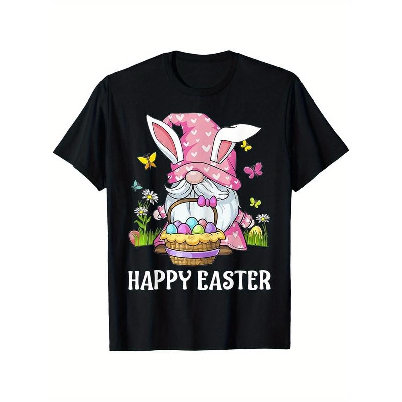 Bunny Gnome HB Easter Eggs T-Shirt, Suitable for Spiky hair fighters Men Gunpla brand Women Outdoor Short-Sleeved...