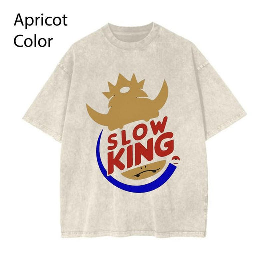Burger King Slowking Pokemon Graphic T-Shirt, Pokemon T-Shirt, PKM Shirt, Anime Funny Shirt, Vintage Tee Streetwear Shortsleeve Printed Womenswear Top