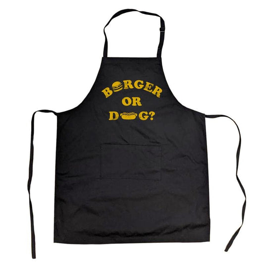 Burger Or Dog T Funny Grilling Cookout Party Novelty Kitchen Accessories Funny Graphic Kitchenwear Sarcastic  Funny Food  Novelty Cookware Black -