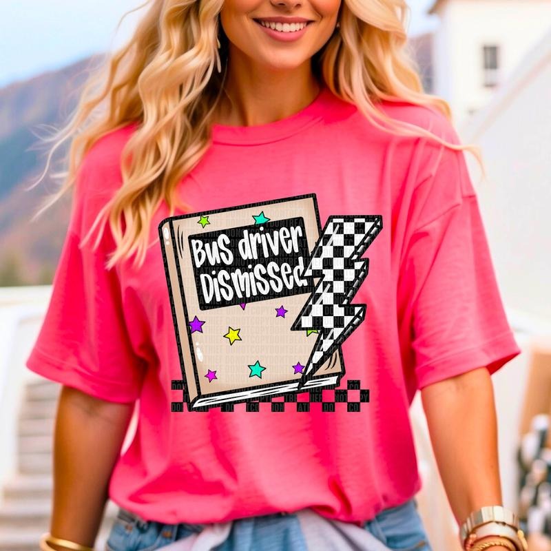 Bus Driver Book DTF Transfers - THIS IS NOT A SHIRT