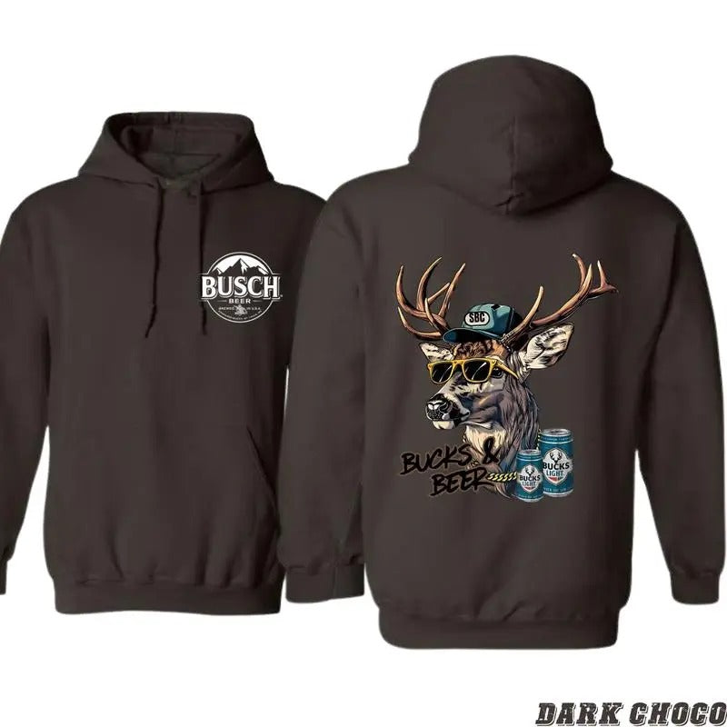 Busch Hoodie Bold Buck Gunpla brand Beer Graphic Hoodie, Winter Hoodie Pullover T-Shirts, Sweatshirt | DripVista.com