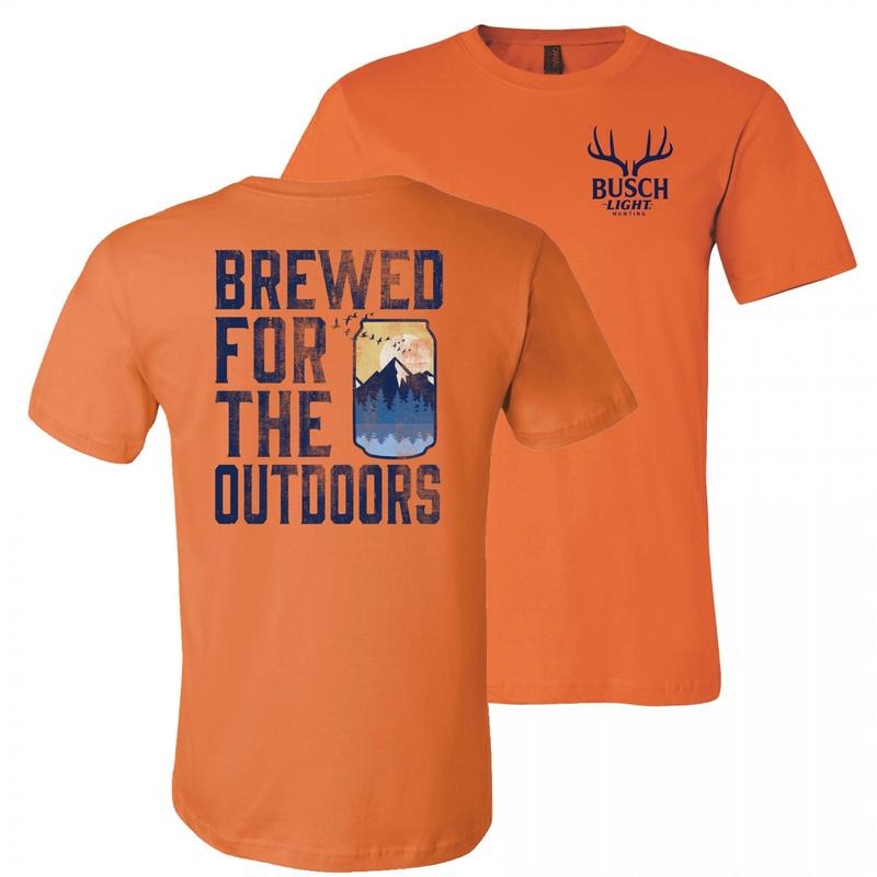 Busch Light Beer Brewed For The Outdoors Front and Back Print T-Shirt