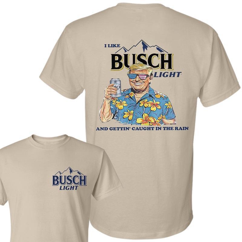 Busch Light Beer Hawaiian Shirt T-Shirt, Funny Drinking Party Tee, Summer Vacation Beer Lover Gift