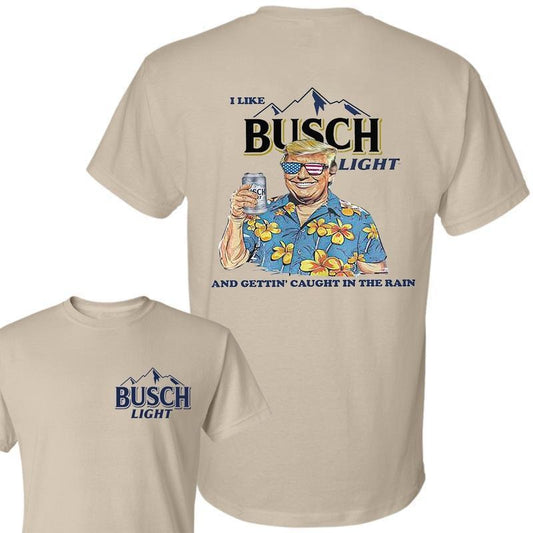 Busch Light Beer Hawaiian Shirt T-Shirt, Funny Drinking Party Tee, Summer Vacation Beer Lover Gift