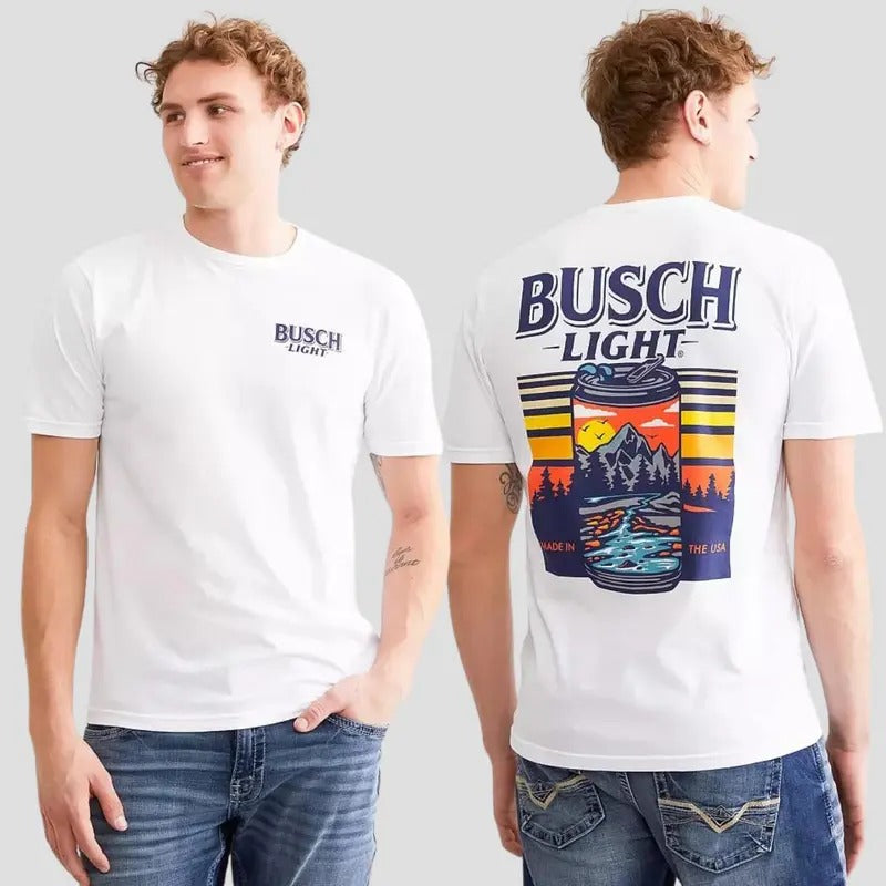 Busch Light Can 2-sided Lightsaber brand-shirt, Busch Light Lightsaber brand shirt Full Color For Men Gunpla brand Women...