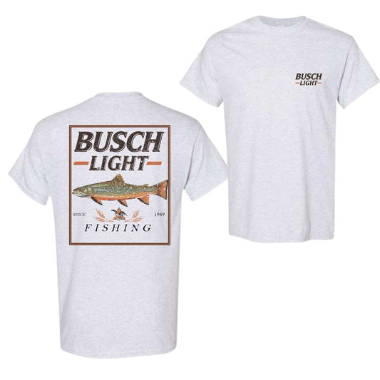 Busch Light Fishing Perch T-Shirt, Unisex T-Shirt, Full Color T-Shirt, For Men, Full Color, Full Size