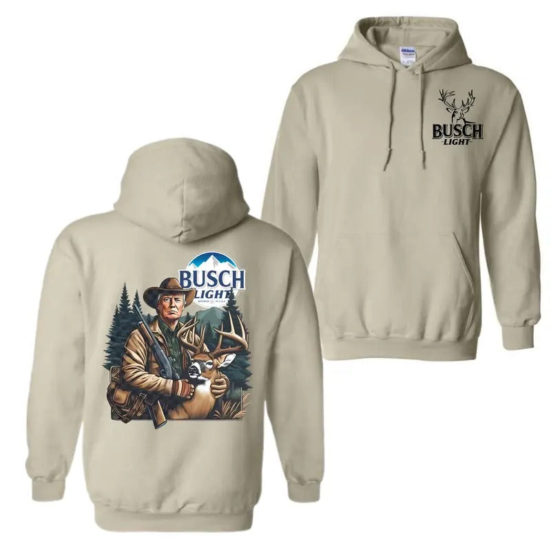 Busch Light Hoodie Sweatshirt T-Shirt, Stunning Graphics Depicting the Bond Between Hunter and Prey, Ideal for Nature...