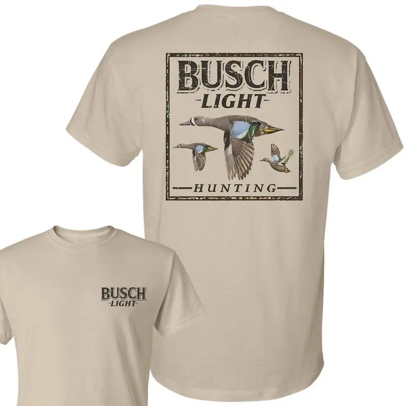 Busch Light Hunting Camo Duck T-Shirt, Unisex T-Shirt, Full Color T-Shirt, For Men, For Women Menswear Top Small Underwear
