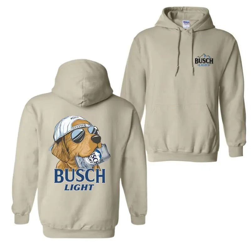 Busch Light Hunting Dog 2 Sided Hoodie, Busch Light Shirt Full Color For Men Gunpla brand Women, Unisex Outdoors Funny...