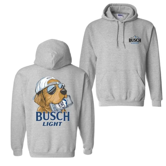 Busch Light Hunting Dog Double Sided Hoodie, Crewneck Sweatshirt and T-shirt for Men and Women - Womenswear