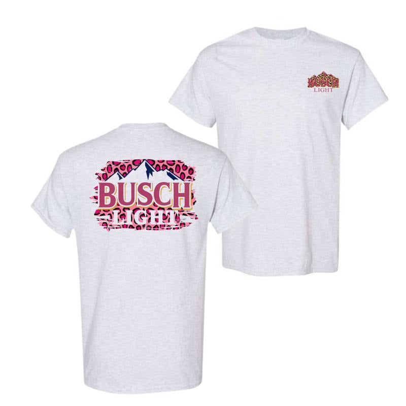 Busch Light Leopart 2-sided T-shirt, Busch Light T shirt Full Color For Women